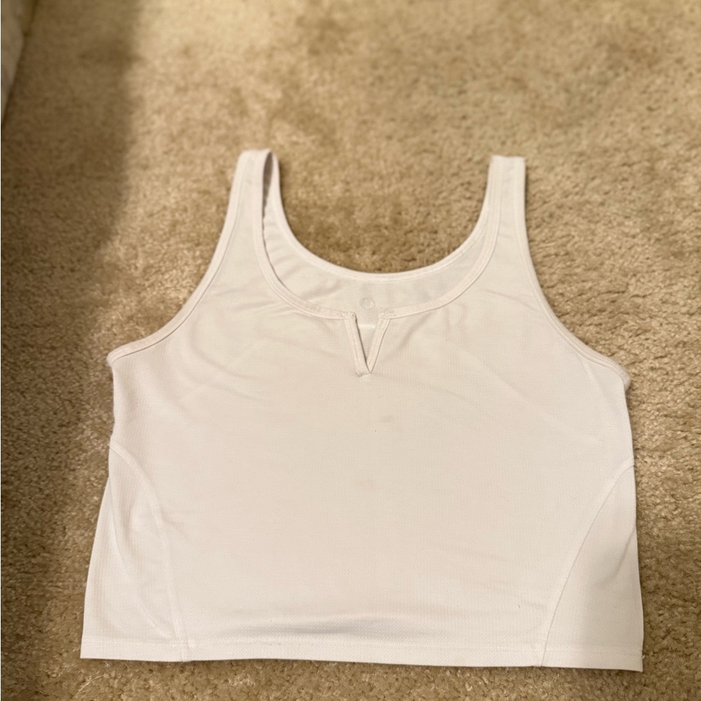 Lululemon Athletica White Crop Top